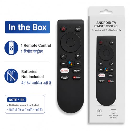 Image of Compatble with OnePlus TV Remote Replacement | Universal Smart LED TV Remote for OnePlus Y /U /Q Series | Compatible with One Plus 32,43 & 55 Inch Smart Android TVs | Non Voice