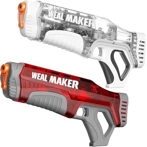 YTKIH Self-Filling Function Electric Water Gun 2 Pack (White + Red) Cover