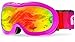 picador Kids Ski Goggles with Excellent Impact Resistance Anti-Fog Lens 100% UV Protection for Boys & Girls (Pink)