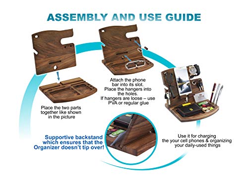 Docking Station in Legno per telefono noce con