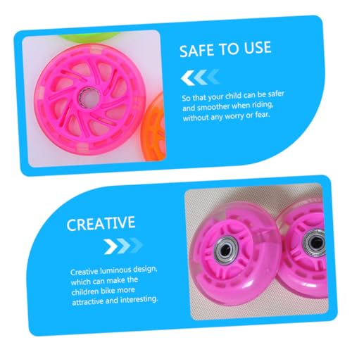 2 Piezas Ruedas Auxiliares para Bicicleta con Diseño Luminoso de PU, Antideslizantes y Resistentes para Entrenamiento miniatura 6