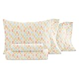 Linen Market Patterned Microfiber Queen Sheet Set 4 Piece – Oeko-TEX Certified Ultra Soft & Wrinkle-Free - 16' Deep Pocket Sheets - Easy Care Queen Size - Fall Foliage Yellow