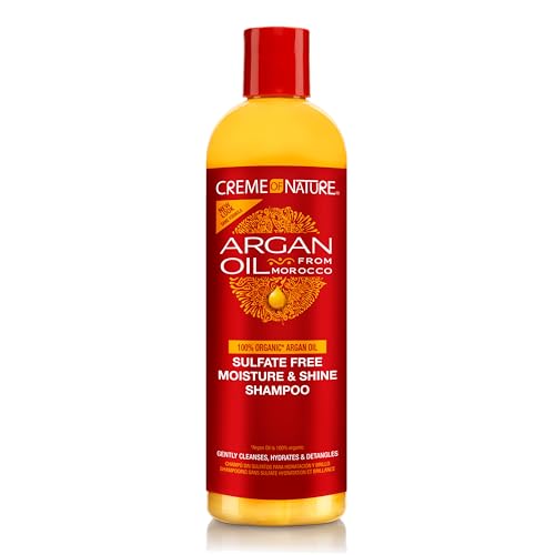 Creme of Nature Argan Oil, Shampoing Hydratant à l’Huile d’Argan du Maroc, Shampooing Nettoyant et Nourrissant, Soin des Cheveux Bouclés Frisés Crépus,...