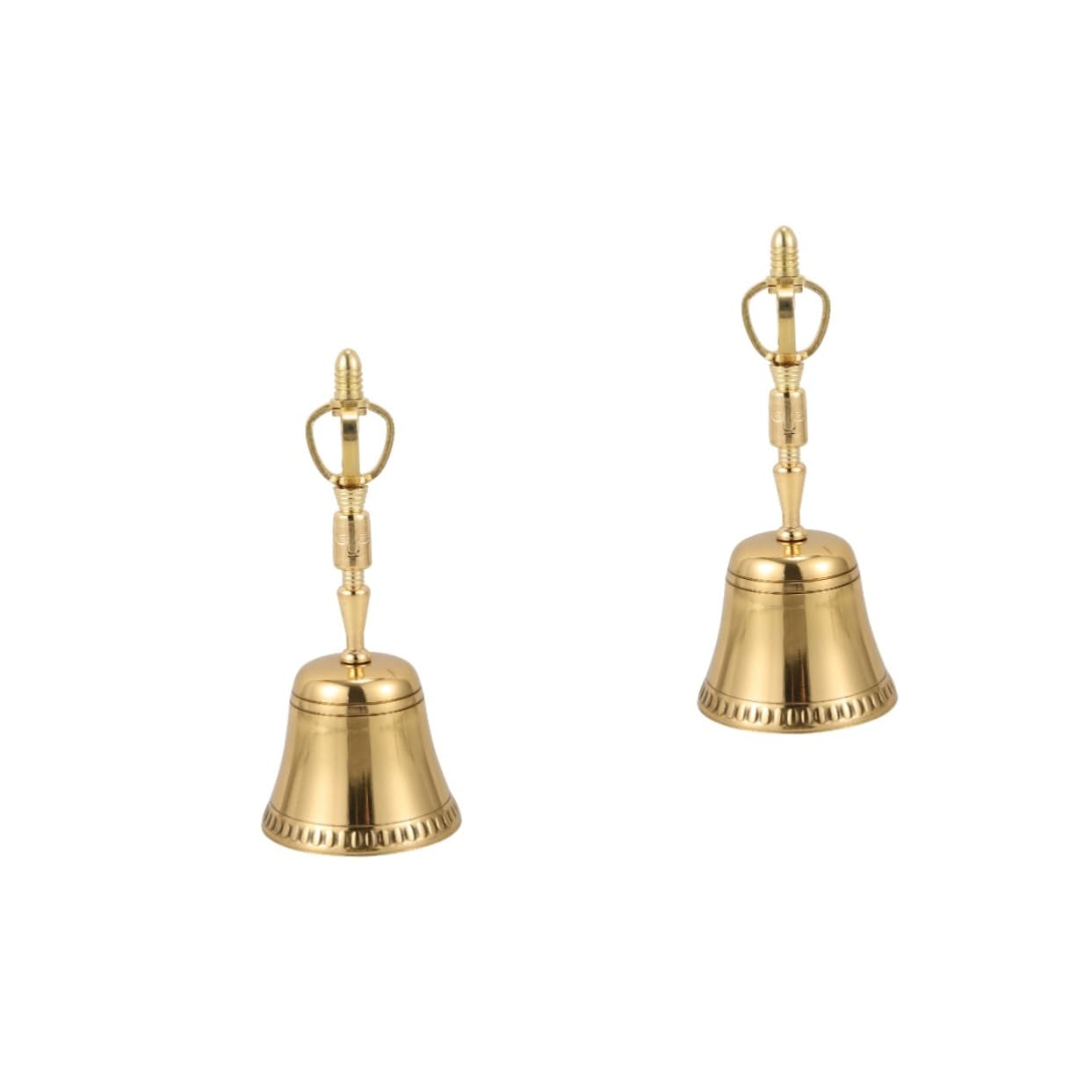 ibasenice 2pezzi Campana Tibetana Rame Per Meditazione e Preghiera Strumento Delicato Per Buddismo Decorazione Elegante Per Casa e Templi Design Unico e Suono Rilassante