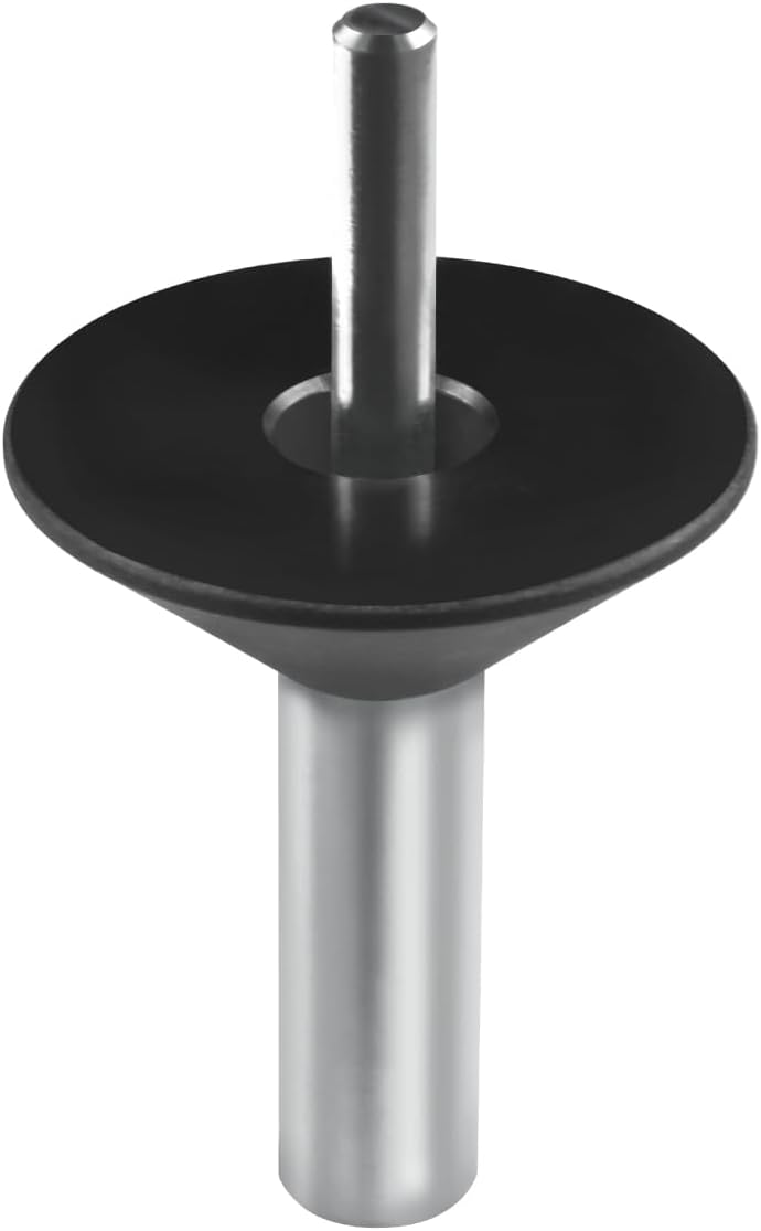 POWERTEC 71833 Router Base Plate Centering Pin and Cone Set with 1/2" and 1/4" Ends for Calibrating Plates, Centering Template Guides