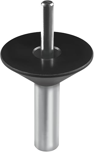 POWERTEC 71833 Juego de pines y cono de centrado de placa base de enrutador con extremos de 12" y 14" para placas de calibración, guías de