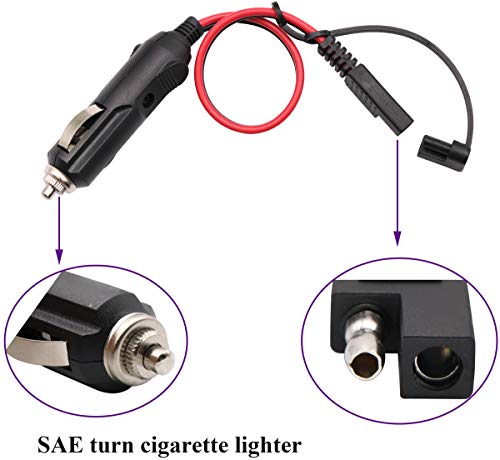 PNGKNYOCN Câble d'alimentation de voiture 12 V DC 18 AWG de 2,5 m, allume-cigare mâle vers mini DIN mâle à 4 broches pour DVD, TV LCD, DVR de voiture, appareil photo