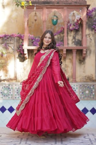 Image of Event Party Wear Stitched Indian Long Anarkali Gown Dress Stylish Salwar Kameez Suits.-65