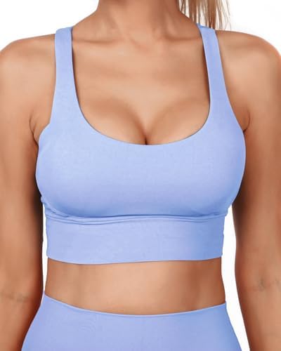 Grace Form Strappy Sports Bra for Women Padded Push Up Sports Bra Athletic Running Sports Bra Workout Bra Yoga Bra