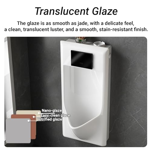 Urinario de cerámica con sensor automático de pared para hombres gris 4