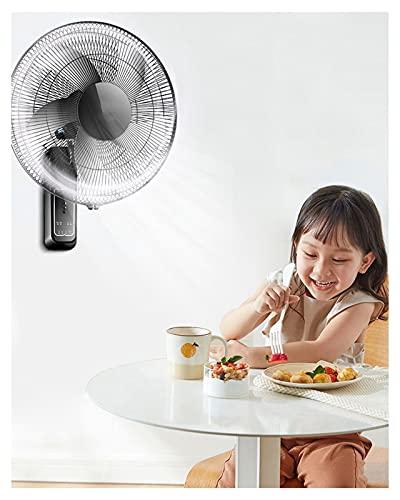 OLSKFUH Ventiladores De Pared De 3 Velocidades, Ventilador De Pared con Cabezal Oscilante E Inclinable, 60 W, Ventilador De Refrigeración Eléctrico Negro, Circulador De Air,18inch
