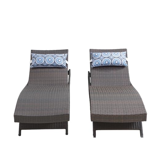 79'' Dark Brown Long Reclining Chair with Back Cushion