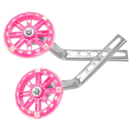 Ruedas de entrenamiento para bicicleta con luz LED, ruedas auxiliares reemplazables para equilibrio y seguridad para niños principiantes miniatura 1