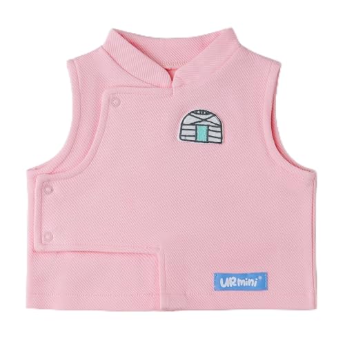 Mongolian Inspired Girls' Vest 9-12M Pink