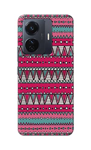 Image of Printed Hard Back Cover Case for Vivo iQOO Z6 Pro 5G | Vivo T1 Pro 5G | Vivo S15e Back Cover (Geometric Vintage Pattern) -1803
