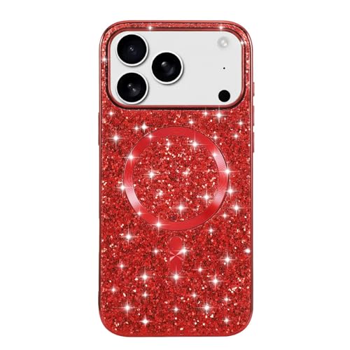 Étui iPhone 17 mince à paillettes pour briller en soirée avec la charge magnétique