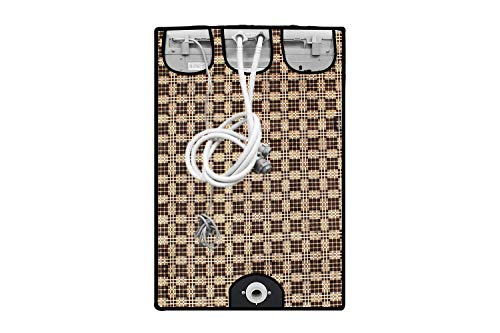 Image of Stylista Washing Machine Cover Compatible for Samsung 7.0 Kg Fully-Automatic Top Loading WA70N4420BS /TL Checkered Brown