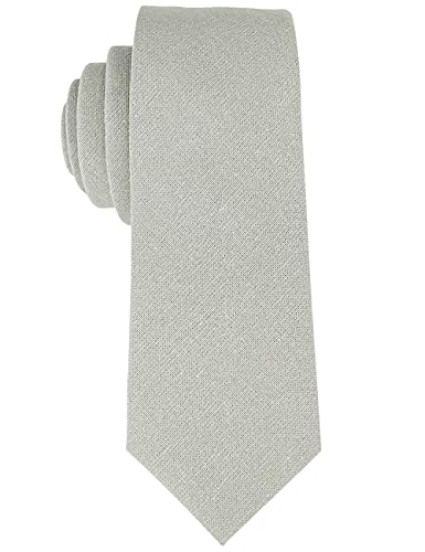 Image of Kebocis Mens Solid Color Cotton Necktie for Men
