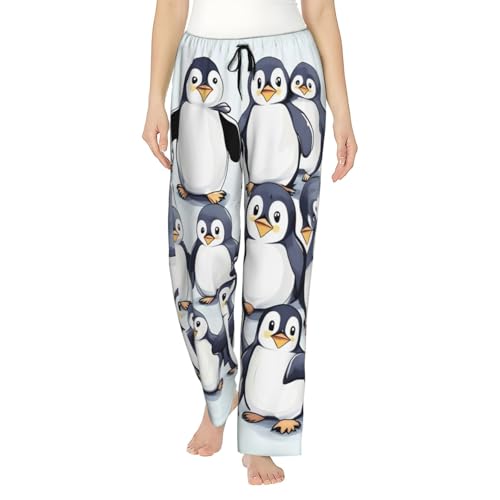 Pantalon de pyjama pingouin pour femme en polyester doux