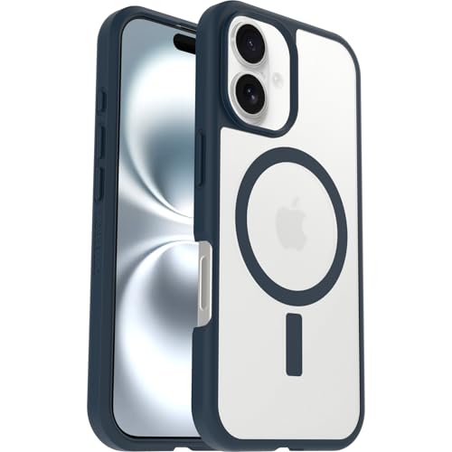 Image of OtterBox iPhone 16 React Series Case for MagSafe - Indigo Night - Ultra-Thin, Stylish Minimalist iPhone Case, MagSafe Compatible