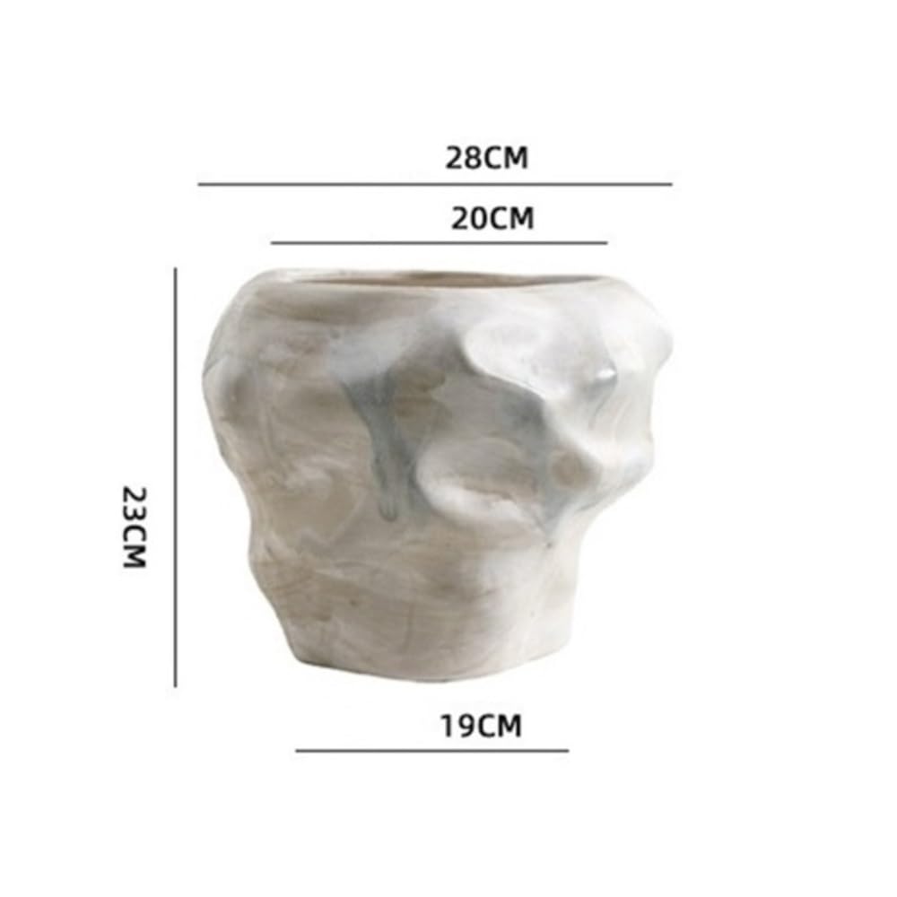 Sadzarka Doniczka ceramiczna do roślin doniczkowych i ogrodowych 27 cm z otworem drenażowym, nowoczesna dekoracja