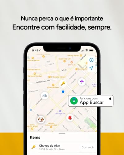 Smart Air Tag - Rastreador GPS, Alarme de Som, Funciona com Buscar Apple, Bateria 230maH