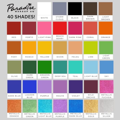 Image of Mehron Makeup Paradise Makeup AQ Pro Size | Stage & Screen Performance, Face & Body Painting, Beauty, Cosplay, and Halloween | Water Activated Face Paint, Body Paint 1.4 oz (40 g) - Red