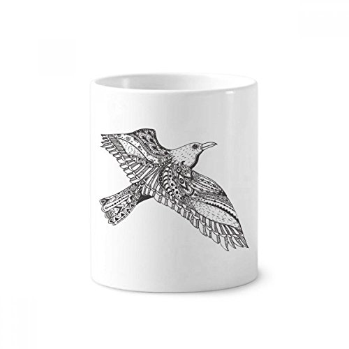 Porte-céramique brosse à dents oiseau volant, tasse blanche polyvalente de 350ml
