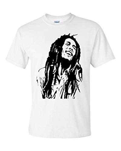 Trend Gear T-Shirt inspiré de Reggae New Smoke Weed Jamaïque Ragga Music Cadeau de Noël - Blanc - L