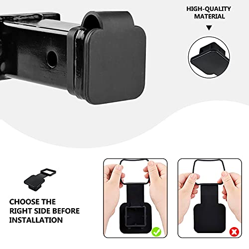 Trailer Hitch Cover Plug Cap Insert Fits 2" Receivers Black Receiver Tube Hitch Plug For Rv Suv And Cars #TOP1