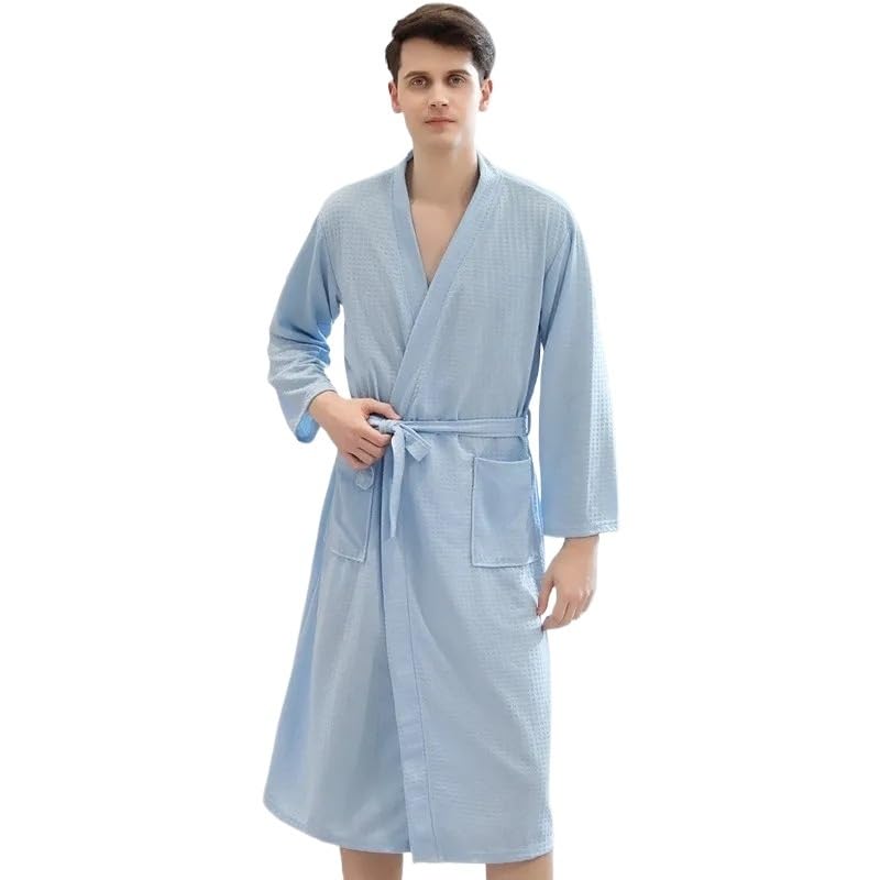 Albornoz Mujer Suave For Hombre, Batas For Dormir Con Bolsillo, Ropa De Cómoda Y Transpirable Tela For Verano Albornoz Hombre