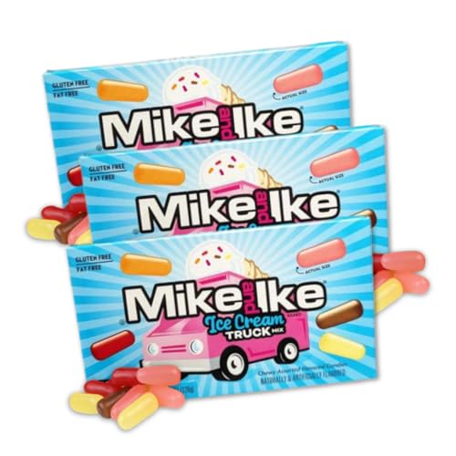 Mike & Ike Pack de 3 Dulces sabor helado 4.25 oz miniatura 1