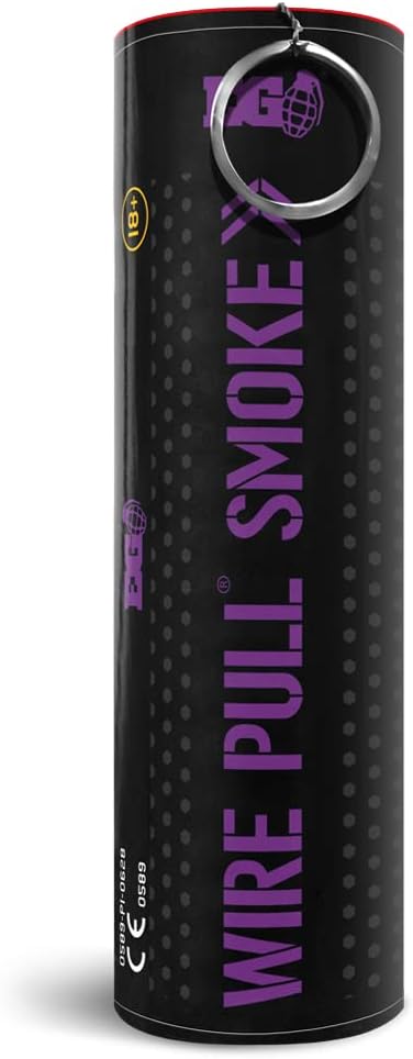 Enola Gaye WP40 Smoke Grenade: Wire Pull® Coloured Smoke Flare Bomb Ideal for Weddings ~ Gender Reveal ~ Photography ~ Special Effects (Purple)