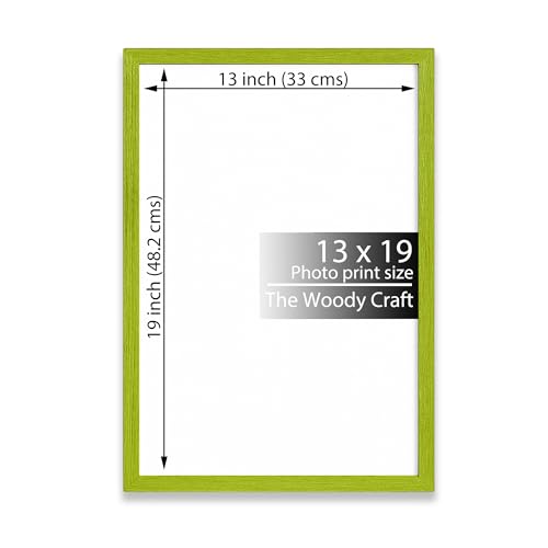 Image of 13x19 Photo Frame | Green Photo Frame For Wall With Unique Character | Wall Photo Frames For Home Decoration | Wooden Frame With Natural Finish | Photo Frames Online For Modern Lifestyles