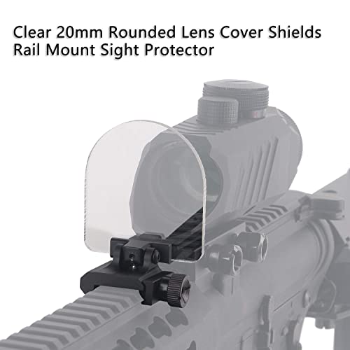 Focuhunter Scope Optic 3Mm High Impact Shield Protector Rounded Foldable Lens Cover Shields Rail Mounted Sight Protector 20Mm Clear Transparent Scope Lens Protector #TOP5