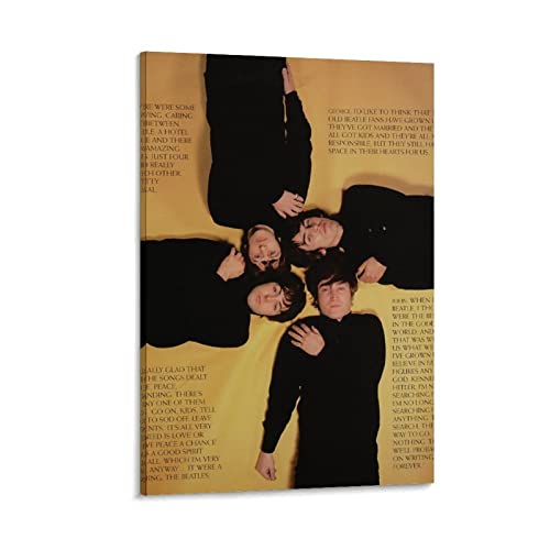 Poster classique The Beatles – Peinture murale décorative sur toile – Impression d’art moderne pour chambre à coucher… - Les Beatles, Paul McCartney, John Lennon, RIngo Starr, George Harrison Poster classique The Beatles - Peinture murale décorative sur toile - Impression d'art moderne pour chambre à coucher…
