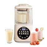 JOYDEEM JD-J03 Quiet Cooking Blender with Soundproof Shield, Silent Hot Cold Blender for Soy Milk & Juice, 8-Speed and Temperature Control, 12H Preset, 1100ml, White