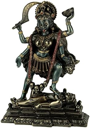 Veronese Design Kali Hindu Goddess Standing On Lord Shiva Statue