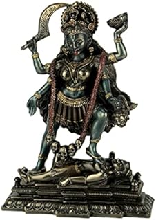 Veronese Design Kali Hindu Goddess Standing On Lord Shiva Statue