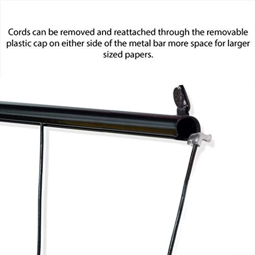 You Have Space 2 Pack Hanging Picture Display Photo Holders with Metal Cable Strings and 40 Magnetic Clips Metal Black - Thumbnail 7