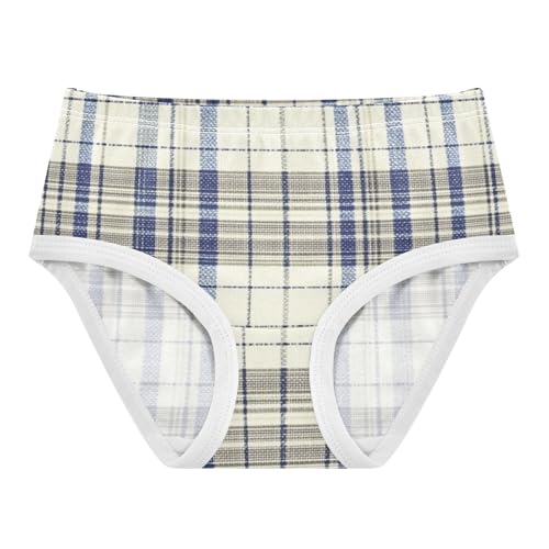 Girls' Sport Panties Breathable Underwear for Kid Checkered Plaid