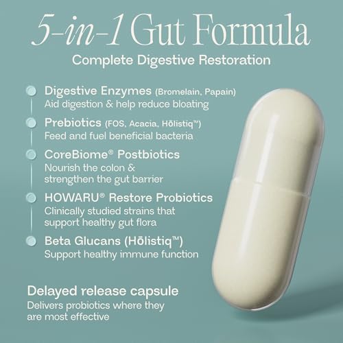 BIOMA Probiotics for Digestive Health 10 Billion CFU - 5-in-1 Gut Health Supplement with Prebiotics & Enzymes - Bloating Relief for Women & Men - Delayed Release (60 Capsules - 30 Day Supply) - Image 4