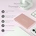 Clutch Pro Portable iPhone Charger for Travel 5000 mAH TSA Approved Magnetic Airplane Safe Portable Charger only Compatible with iPhone 14 & Older Devices with Built-in Lightning Cable 3.7 oz - Pink
