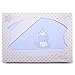 PEKITAS Bebe - Set di lenzuola sottili, 3 pezzi, per culla, 60 x 120 cm, 100% cotone (Unicorno Blu)