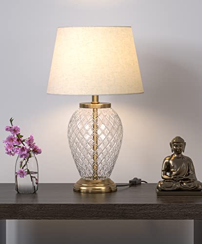 35% OFF on Divine Trends Diamond Cut Glass LED, Incandescant, CFL, Smart Bulbs Table Lamp Brass Antique Finish 19 Inches Height Off White 12 Inches Lamp Shade Pack Of 1 35% OFF on Divine Trends Diamond Cut Glass LED, Incandescant, CFL, Smart Bulbs Table Lamp Brass Antique Finish 19 Inches Height Off White 12 Inches Lamp Shade Pack Of 1