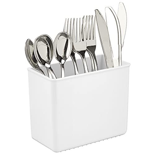 Support mural autocollant mDesign blanc bac de rangement pour pochette alimentaire et recette 2pcs - 8