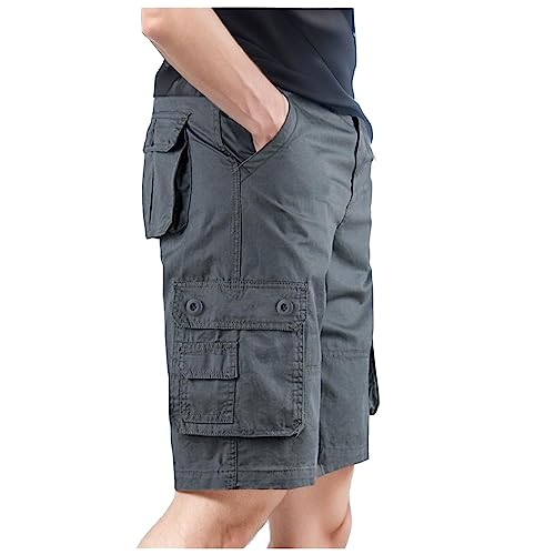 Pantalones cortos de verano para hombre, elásticos, de algodón, tallas grandes, ligeros, pantalones chinos, pantalones cortos de tela, pantalones cortos de tela, pantalones deportivos relajados, para