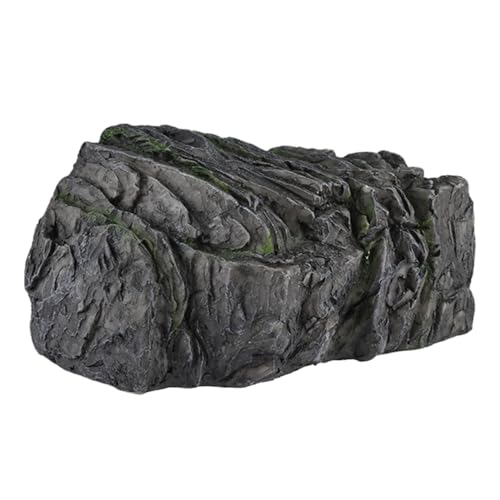 Wellrun Outdoor Resin Fake Rock Key Hider,Realistic Stone Key Hiding Box,Hidden Storage Rock for Outside Garden Decoration(Grey)