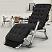 Produktbild L&T Verstellbar Relaxstuhl Mit Gepolstert Sitzer,klappbar Liege Tragbare,Liege Klappstuhl Außen Terrasse Büro Strand Schwarz