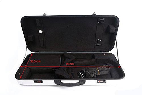 image for Yinfente Double Violin Case Viola Case Mixed Carbon Fiber Violin Box 4